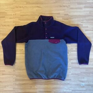 Patagonia Synchilla Snap-T Pullover Women's XS Purple Colorblock Fleece